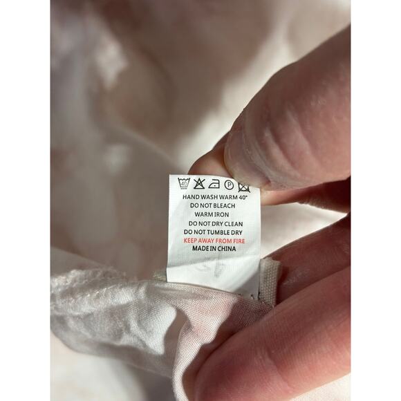 Event Blossom Womens M Pastel Pink & White Tie Dye "M" Initial Button Down Top - Picture 7 of 8